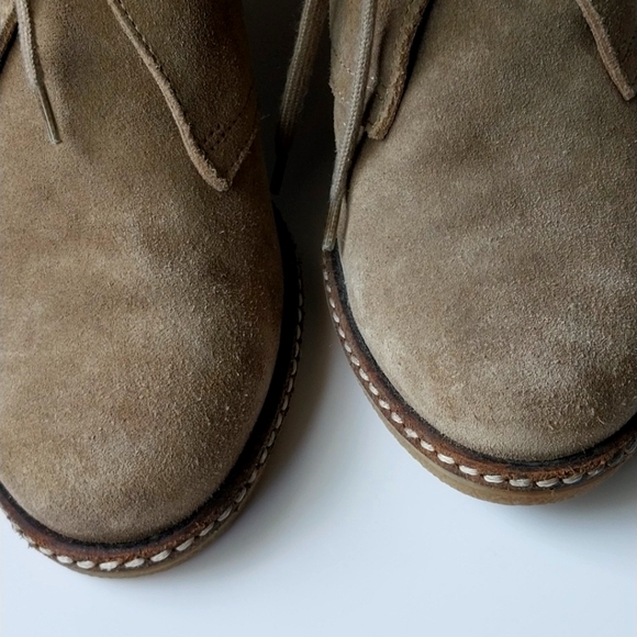 J Crew Tan Suede Wedge Ankle Bootie The MacAlister Size 8 - Picture 8 of 9
